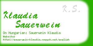 klaudia sauerwein business card